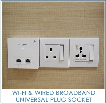 WiFi & wire Broadbrand + universal Plug Socket